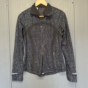 Lululemon Define Jacket "Butterfly Texture" Black and White Speckled Size 8